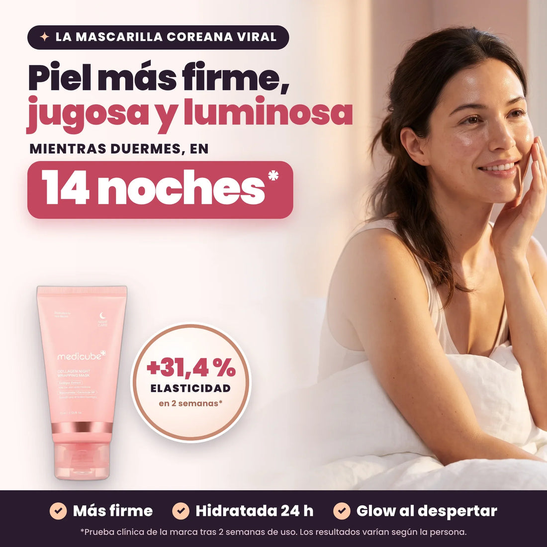 medicube Collagen Night Wrapping Mask: piel más firme, jugosa y luminosa mientras duermes, en 14 noches