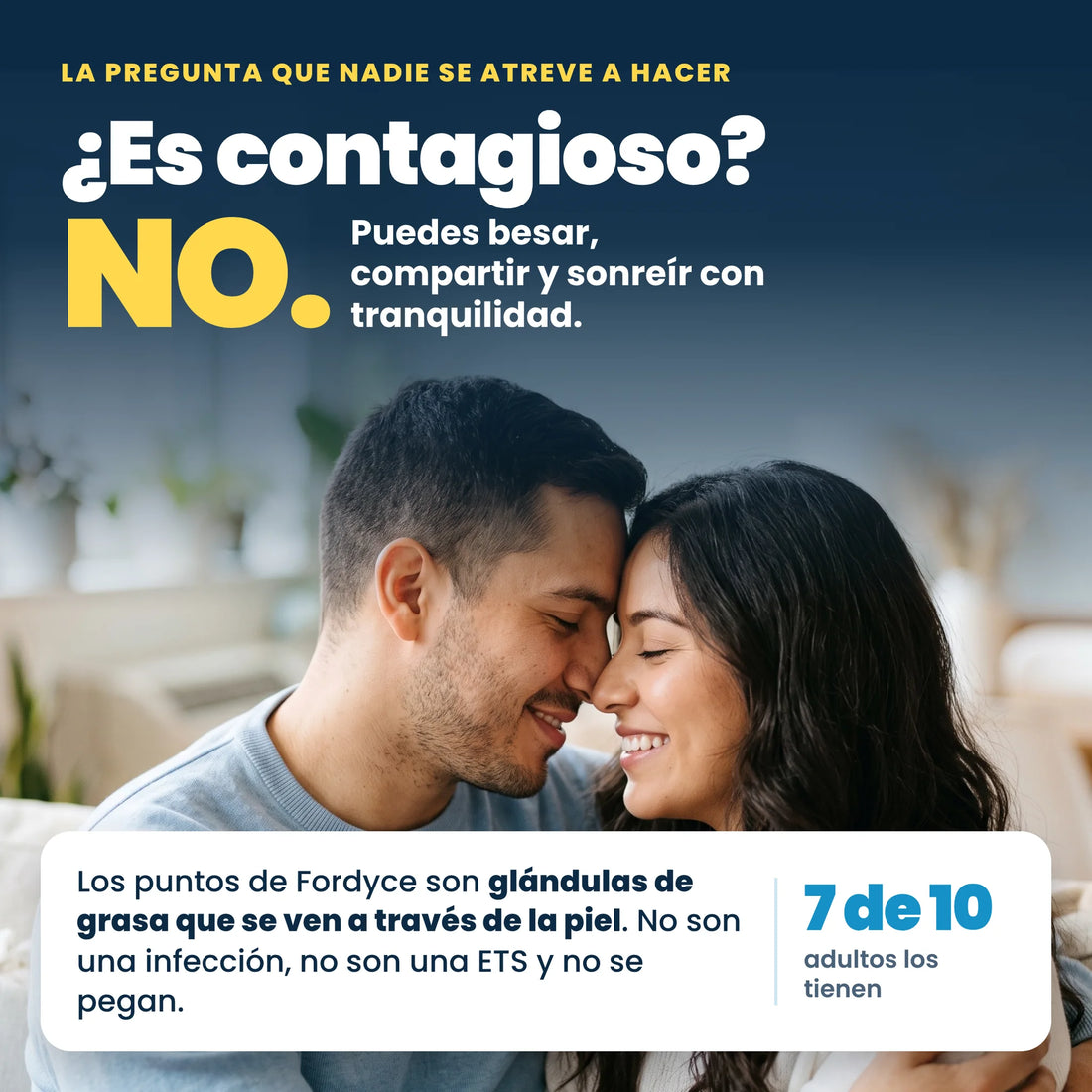 Los puntos de Fordyce no son contagiosos ni una ETS