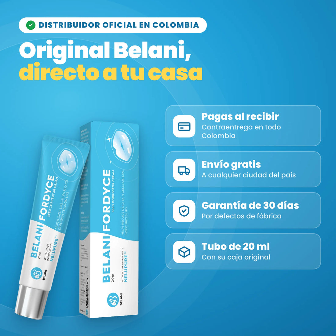 Belani Fordyce original: distribuidor oficial en Colombia, pago contraentrega y envío gratis