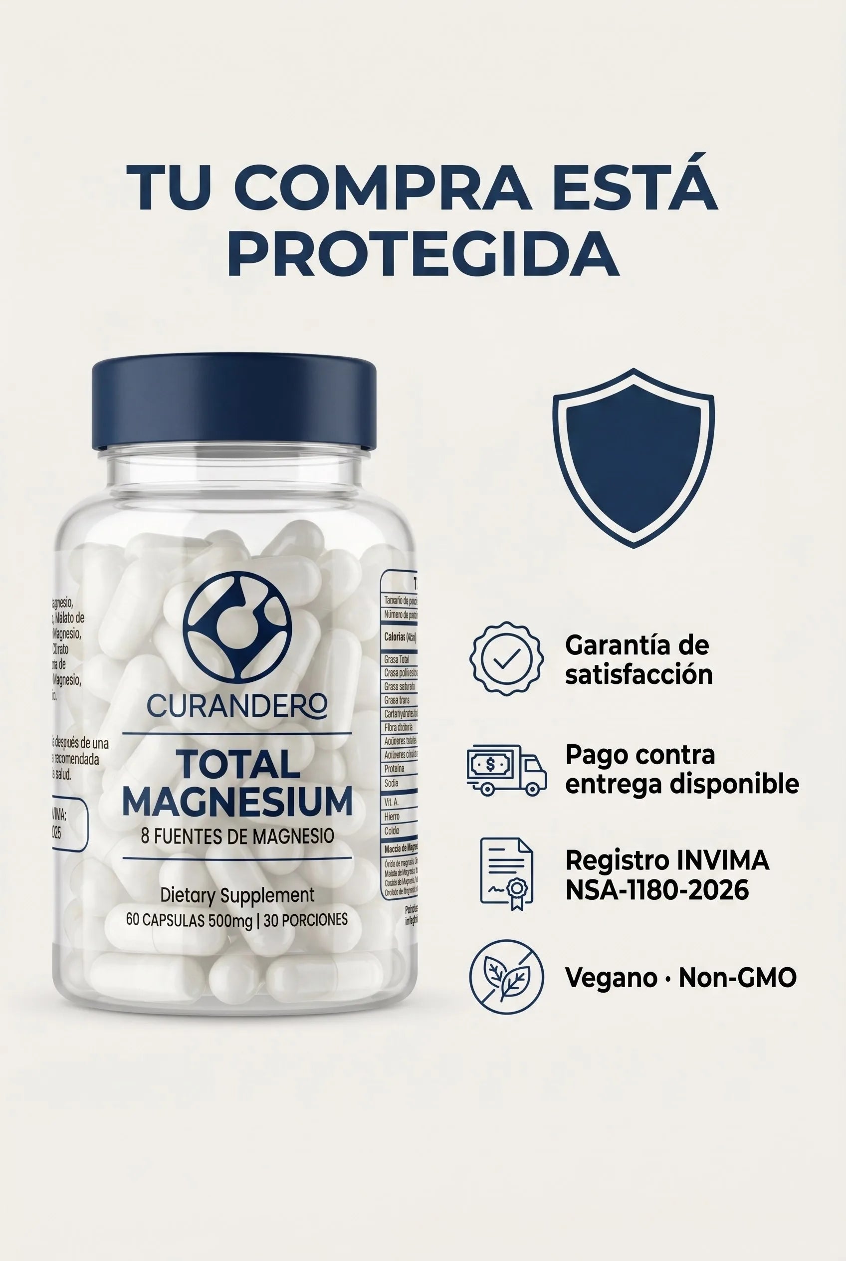 CURANDERO Total Magnesium - Garantia y Seguridad