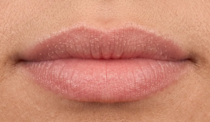 Labios con menos puntitos visibles