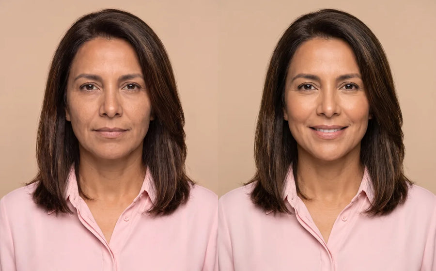 Antes y ahora: piel menos firme y luego más firme y elástica