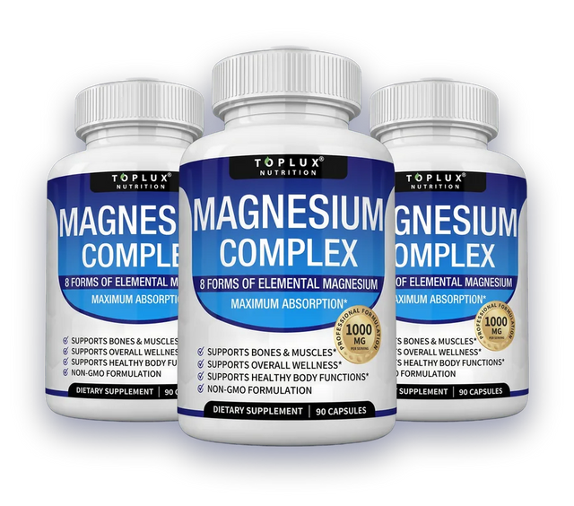 3 frascos de Magnesium Complex Toplux